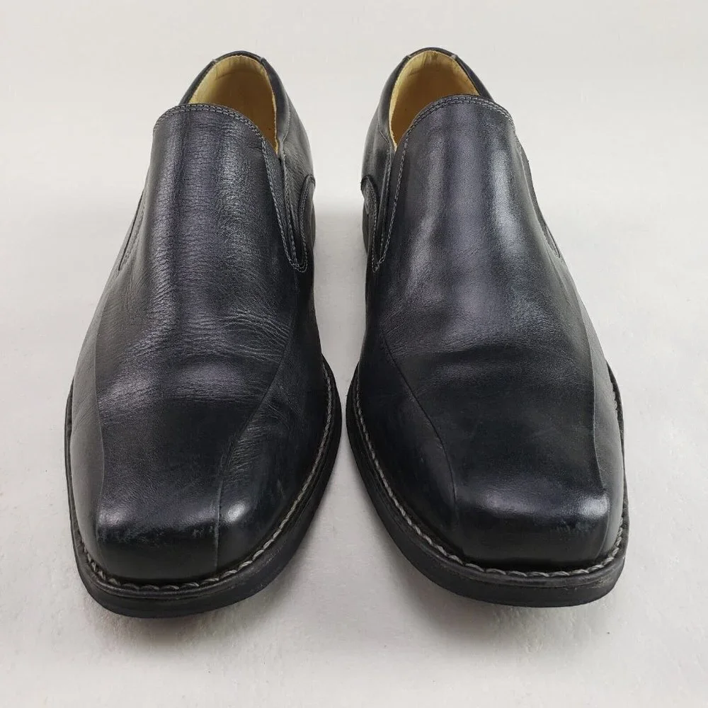 Sandro Moscoloni Edwin Leather Loafer Mens 11.5 Black Slip On Dress Casual Shoe
